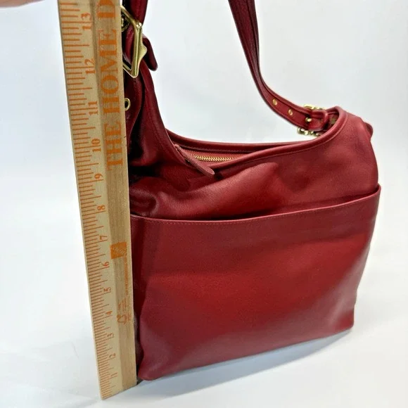 Vintage Coach Legacy Hobo Shoulder Hand Bag Red Leather Costa Rica 9058 Y2K - Picture 14 of 16